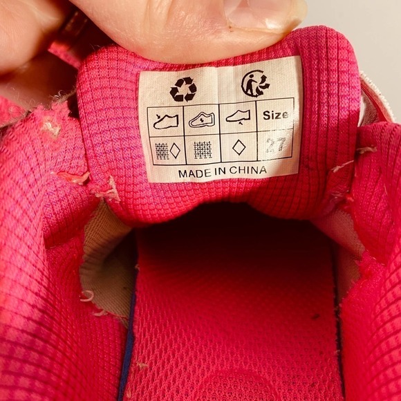 Ubfen Pink Kids Sneakers Tennis Shoes Adjustable Closure Size Toddler 9 (27) - Picture 10 of 12